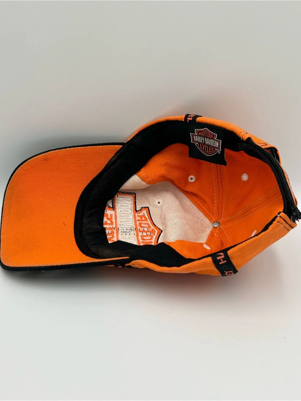 Harley-Davidson Orange and Black Logo Cap